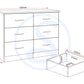 Nevada 6 Drawer Chest - 3D Effect Grey