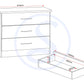 Nevada 3 Drawer Chest - 3D Effect Grey
