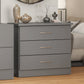 Nevada 3 Drawer Chest - 3D Effect Grey