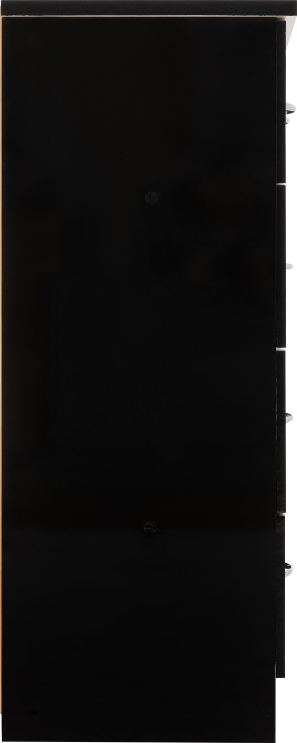 Nevada 3+2 Drawer Chest - Black Gloss