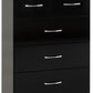 Nevada 3+2 Drawer Chest - Black Gloss