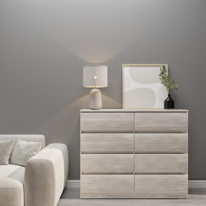 Malvern 8 Drawer Chest - Urban Snow