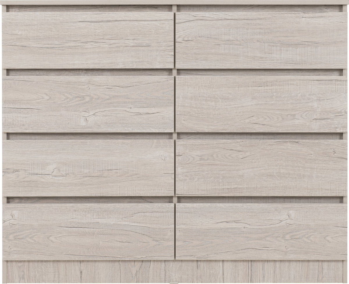 Malvern 8 Drawer Chest - Urban Snow