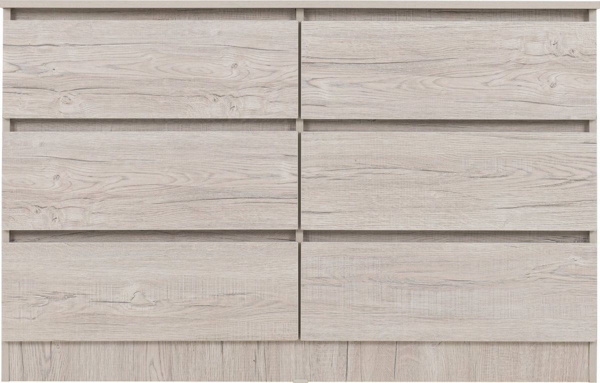 Malvern 6 Drawer Chest - Urban Snow