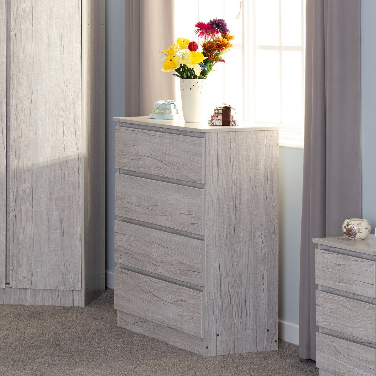 Malvern 4 Drawer Chest - Urban Snow