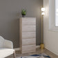 Malvern 5 Drawer Narrow Chest - Urban Snow