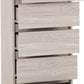 Malvern 5 Drawer Narrow Chest - Urban Snow