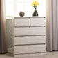 Malvern 3+2 Drawer Chest - Urban Snow