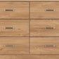 Dakota 6 Drawer Chest - Oak Effect