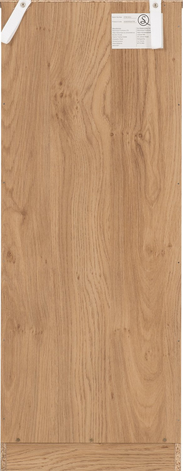 Dakota 5 Drawer Narrow Chest - Oak Effect