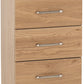 Dakota 5 Drawer Narrow Chest - Oak Effect