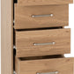 Dakota 5 Drawer Narrow Chest - Oak Effect