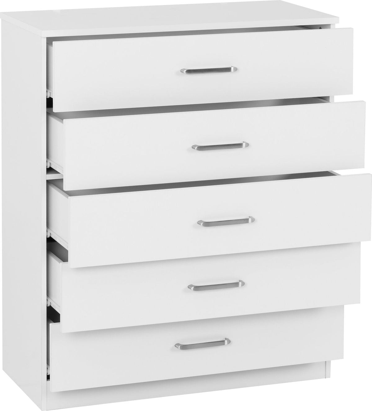 Dakota 5 Drawer Chest - White