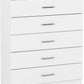 Dakota 5 Drawer Chest - White