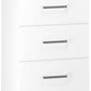 Dakota 5 Drawer Narrow Chest - White
