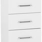 Dakota 5 Drawer Narrow Chest - White