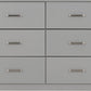 Dakota 6 Drawer Chest - Light Grey