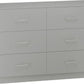 Dakota 6 Drawer Chest - Light Grey