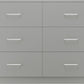 Dakota 6 Drawer Chest - Light Grey