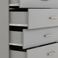 Dakota 5 Drawer Chest - Light Grey