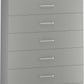 Dakota 5 Drawer Chest - Light Grey
