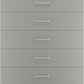 Dakota 5 Drawer Chest - Light Grey