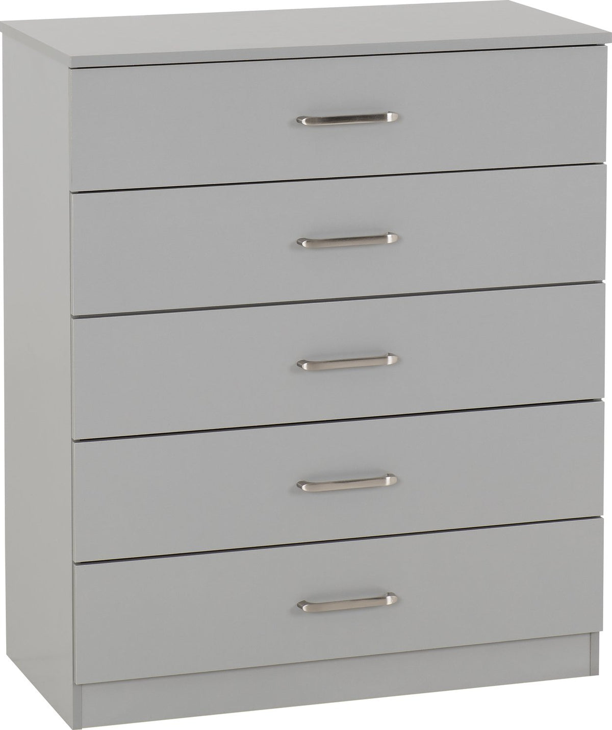 Dakota 5 Drawer Chest - Light Grey