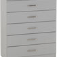 Dakota 5 Drawer Chest - Light Grey
