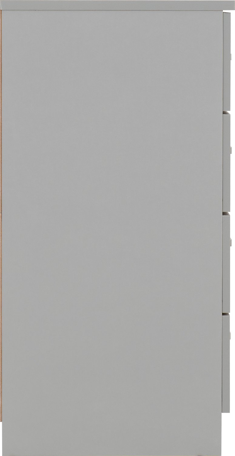Dakota 4 Drawer Chest - Light Grey