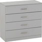 Dakota 4 Drawer Chest - Light Grey