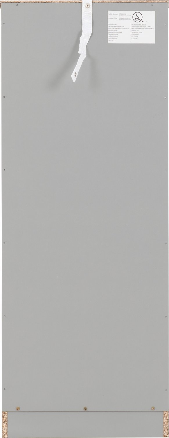 Dakota 5 Drawer Narrow Chest - Light Grey