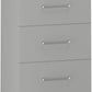 Dakota 5 Drawer Narrow Chest - Light Grey