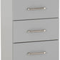 Dakota 5 Drawer Narrow Chest - Light Grey
