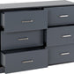 Dakota 6 Drawer Chest - Dark Grey