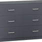 Dakota 6 Drawer Chest - Dark Grey