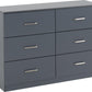 Dakota 6 Drawer Chest - Dark Grey