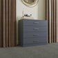 Dakota 4 Drawer Chest - Dark Grey