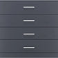 Dakota 4 Drawer Chest - Dark Grey