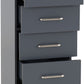 Dakota 5 Drawer Narrow Chest - Dark Grey