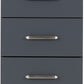 Dakota 5 Drawer Narrow Chest - Dark Grey