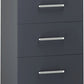 Dakota 5 Drawer Narrow Chest - Dark Grey