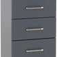 Dakota 5 Drawer Narrow Chest - Dark Grey