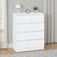 Malvern 3+2 Drawer Chest - White
