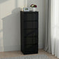 Malvern 5 Drawer Narrow Chest - Black