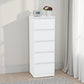 Malvern 5 Drawer Narrow Chest - White