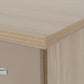 Nevada 3 Drawer Bedside - Oyster Gloss/Light Oak Effect Veneer