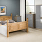 Nevada 2 Drawer Bedside - Grey Gloss/Light Oak Effect Veneer