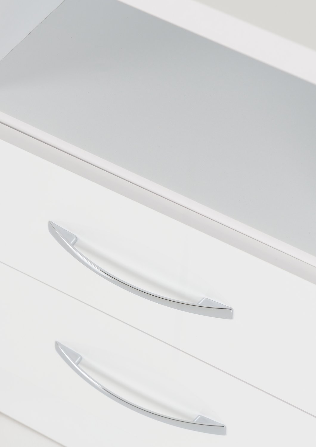 Nevada 2 Drawer Bedside - White Gloss