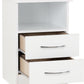 Nevada 2 Drawer Bedside - White Gloss