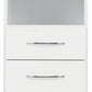 Nevada 2 Drawer Bedside - White Gloss